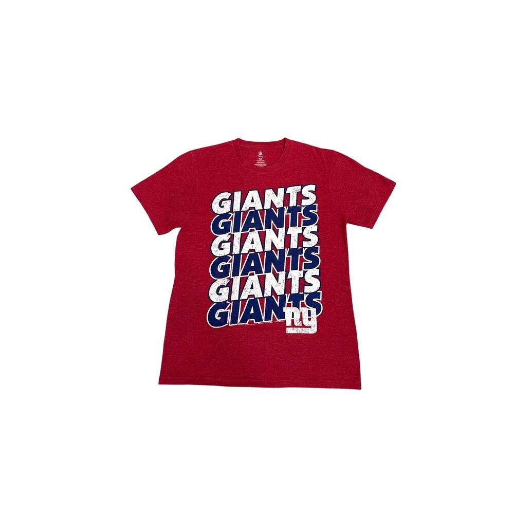 NFL Team Apparel Red New York Giants T Shirt Size Men's Medium
